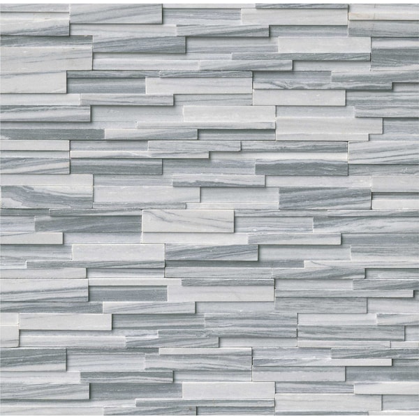 Msi Alaska Gray 3D Ledger Corner 6 In. X 18 In. Honed Marble Wall Tile, 6PK ZOR-PNL-0013 - main